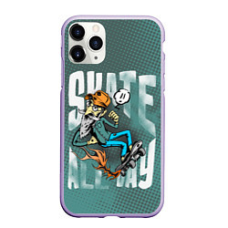 Чехол iPhone 11 Pro матовый Вечно молодой дед, цвет: 3D-светло-сиреневый