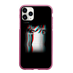 Чехол iPhone 11 Pro матовый Sad Neon Girl, цвет: 3D-малиновый