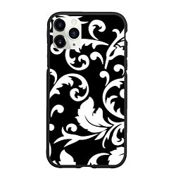 Чехол iPhone 11 Pro матовый Minimalist floral pattern, цвет: 3D-черный