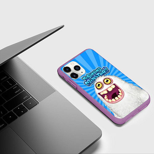 Чехол iPhone 11 Pro матовый My singing monsters Мамунт / 3D-Фиолетовый – фото 3