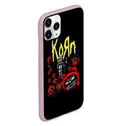 Чехол iPhone 11 Pro матовый KoЯn - Korn, цвет: 3D-розовый — фото 2