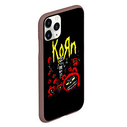 Чехол iPhone 11 Pro матовый KoЯn - Korn, цвет: 3D-коричневый — фото 2