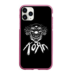 Чехол iPhone 11 Pro матовый KoЯn Korn клоун, цвет: 3D-малиновый