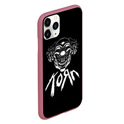 Чехол iPhone 11 Pro матовый KoЯn Korn клоун, цвет: 3D-малиновый — фото 2