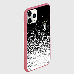 Чехол iPhone 11 Pro матовый Juventus fc брызги краски, цвет: 3D-малиновый — фото 2