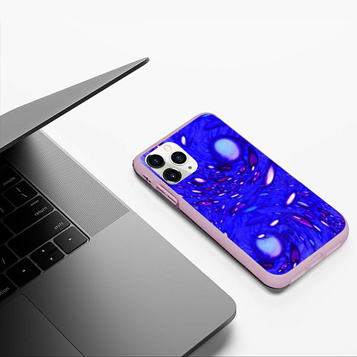 Чехол iPhone 11 Pro матовый Мир пузырей / 3D-Розовый – фото 3