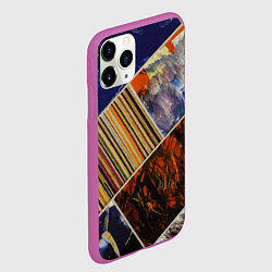 Чехол iPhone 11 Pro матовый Нарезка Из Постеров, цвет: 3D-фиолетовый — фото 2