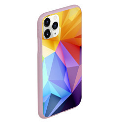 Чехол iPhone 11 Pro матовый Зд радуга, цвет: 3D-розовый — фото 2