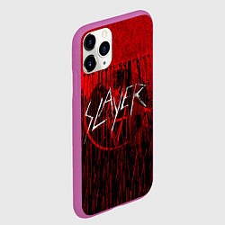 Чехол iPhone 11 Pro матовый The Vinyl Conflict - Slayer, цвет: 3D-фиолетовый — фото 2