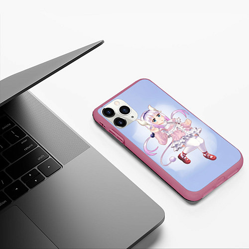 Чехол iPhone 11 Pro матовый Kanna Дракорничная госпожи Кобаяси / 3D-Малиновый – фото 3