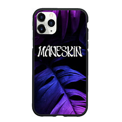 Чехол iPhone 11 Pro матовый Maneskin Neon Monstera, цвет: 3D-черный