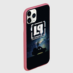 Чехол iPhone 11 Pro матовый Linkin Park ночь, цвет: 3D-малиновый — фото 2