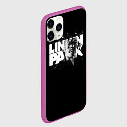 Чехол iPhone 11 Pro матовый Linkin Park логотип с фото, цвет: 3D-фиолетовый — фото 2