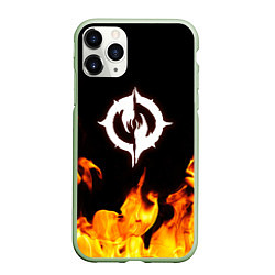 Чехол iPhone 11 Pro матовый Chaoseum Чаосеум Fire