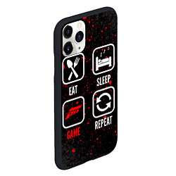 Чехол iPhone 11 Pro матовый Eat, Sleep, Forza Horizon, Repeat, цвет: 3D-черный — фото 2