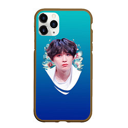 Чехол iPhone 11 Pro матовый SUGA BTS, цвет: 3D-коричневый