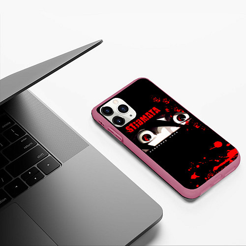 Чехол iPhone 11 Pro матовый Конвейер снов - Stigmata / 3D-Малиновый – фото 3