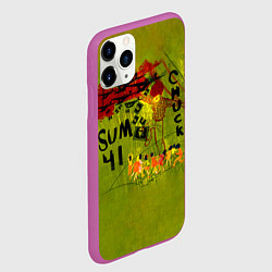 Чехол iPhone 11 Pro матовый Chuck - Sum 41, цвет: 3D-фиолетовый — фото 2