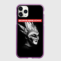 Чехол iPhone 11 Pro матовый Boris Brejcha в маске, цвет: 3D-фиолетовый