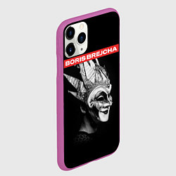 Чехол iPhone 11 Pro матовый Boris Brejcha в маске, цвет: 3D-фиолетовый — фото 2