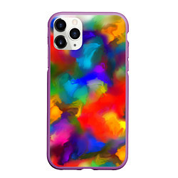 Чехол iPhone 11 Pro матовый Палитра художника, цвет: 3D-фиолетовый