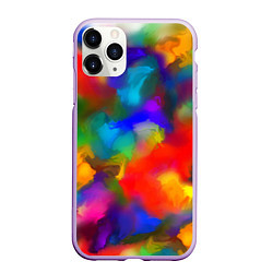 Чехол iPhone 11 Pro матовый Палитра художника, цвет: 3D-сиреневый