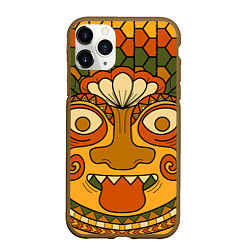 Чехол iPhone 11 Pro матовый Polynesian tiki TRICKY, цвет: 3D-коричневый