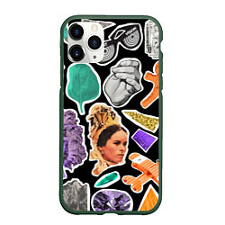 Чехол iPhone 11 Pro матовый Underground pattern Fashion trend, цвет: 3D-темно-зеленый