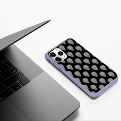 Чехол iPhone 11 Pro матовый Мунк Крик принт, цвет: 3D-светло-сиреневый — фото 2