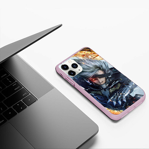 Чехол iPhone 11 Pro матовый Metal Gear Rising: Revengeance / 3D-Розовый – фото 3