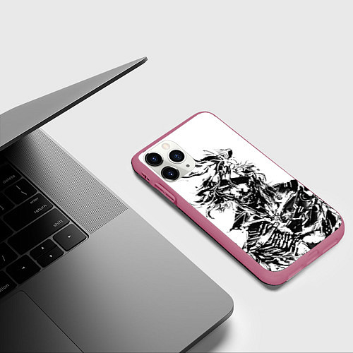 Чехол iPhone 11 Pro матовый Metal Gear Rising: Revengeance / 3D-Малиновый – фото 3