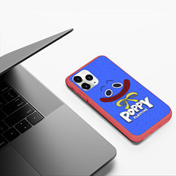 Чехол iPhone 11 Pro матовый Poppy Playtime Huggy Wuggy, цвет: 3D-красный — фото 2