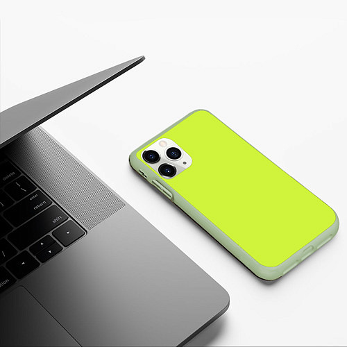 Чехол iPhone 11 Pro матовый Зеленый неон из фильма Барби / 3D-Салатовый – фото 3