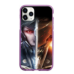 Чехол iPhone 11 Pro матовый METAL GEAR RISING САМУРАЙ, цвет: 3D-фиолетовый