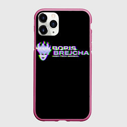 Чехол iPhone 11 Pro матовый Borij Brejcha Glitch, цвет: 3D-малиновый