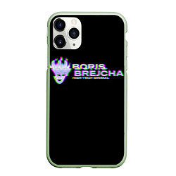 Чехол iPhone 11 Pro матовый Borij Brejcha Glitch, цвет: 3D-салатовый