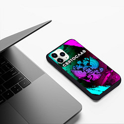 Чехол iPhone 11 Pro матовый Святослав Россия, цвет: 3D-черный — фото 2