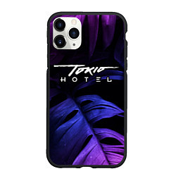 Чехол iPhone 11 Pro матовый Tokio Hotel Neon Monstera, цвет: 3D-черный