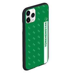 Чехол iPhone 11 Pro матовый Turkmenistan TM Турменистан, цвет: 3D-черный — фото 2