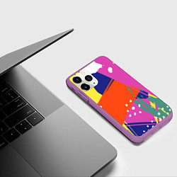 Чехол iPhone 11 Pro матовый Красочная летняя картинка Fashion trend, цвет: 3D-фиолетовый — фото 2