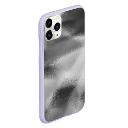Чехол iPhone 11 Pro матовый В серых тонах абстрактный узор gray abstract patte, цвет: 3D-светло-сиреневый — фото 2