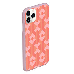 Чехол iPhone 11 Pro матовый Геометрический узор розового цвета geometric pink, цвет: 3D-розовый — фото 2