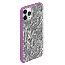 Чехол iPhone 11 Pro матовый Алюминиевая фрольга, цвет: 3D-фиолетовый — фото 2