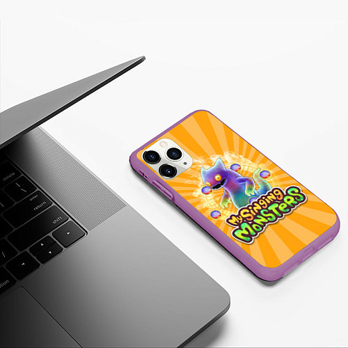 Чехол iPhone 11 Pro матовый My Singing Monsters Вужас / 3D-Фиолетовый – фото 3
