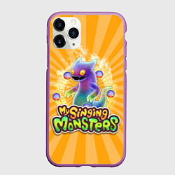Чехол iPhone 11 Pro матовый My Singing Monsters Вужас, цвет: 3D-фиолетовый