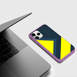 Чехол iPhone 11 Pro матовый Геометрическая Стрелка, цвет: 3D-фиолетовый — фото 2