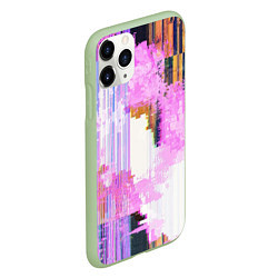 Чехол iPhone 11 Pro матовый Glitch art Fashion trend, цвет: 3D-салатовый — фото 2