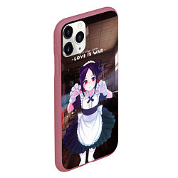 Чехол iPhone 11 Pro матовый Love is war Госпожа Кагуя - Синомия, цвет: 3D-малиновый — фото 2