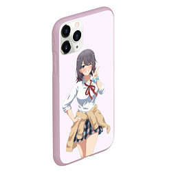 Чехол iPhone 11 Pro матовый МЭГУРИ ШИРОМЭГУРИ OreGairu, цвет: 3D-розовый — фото 2