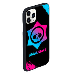 Чехол iPhone 11 Pro матовый Brawl Stars Neon Gradient, цвет: 3D-черный — фото 2